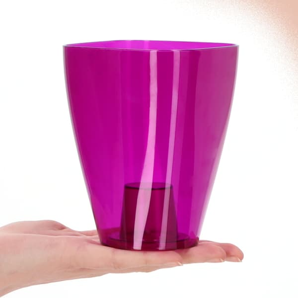 KADAX Urtepotteskjuler til Orkideer, Plastikplanter, Lilla, 9 cm