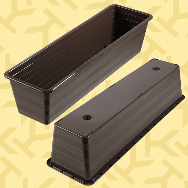 KADAX Balkonkasse 60 cm Urtepotte Urtepotte Balkon Brun