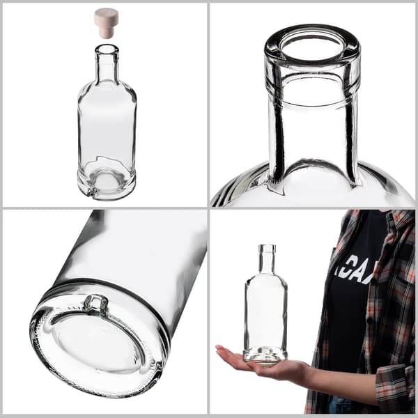 KADAX Tadek glasflaskor 500 ml 0,5 l för vin, likör, 10 st med kork