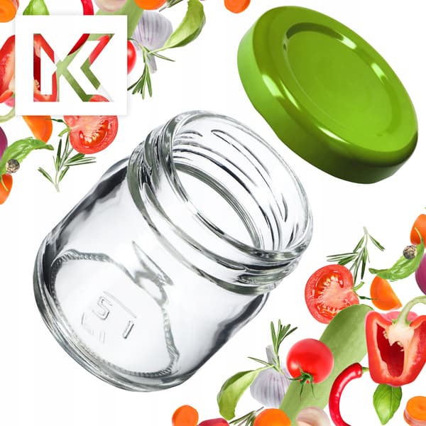 KADAX 10 st glasburkar 40 ml för honung, kryddor, present + kapsyler
