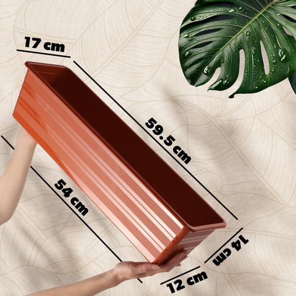 KADAX Balkonkasse 60 cm Urtepotte Urtepotte Balkon Terrakotta