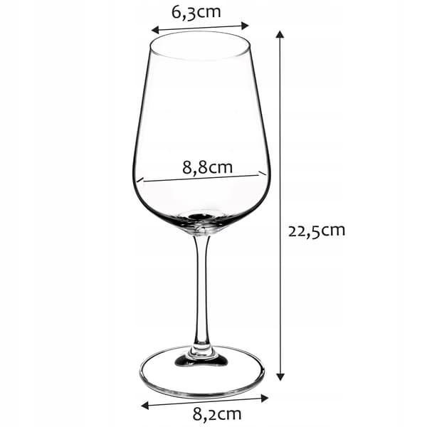 KADAX Rödvinsglas och Vitvinsglas 450 ml Set med 6 glas