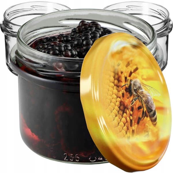 KADAX Tartu säilöntäpurkit 235ml 10kpl 82mm + "Bee" kansi