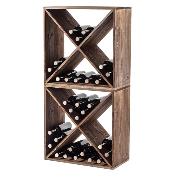 KADAX Vinställ i trä, 64 flaskor, alkoholskåp, 104 cm, set om 2