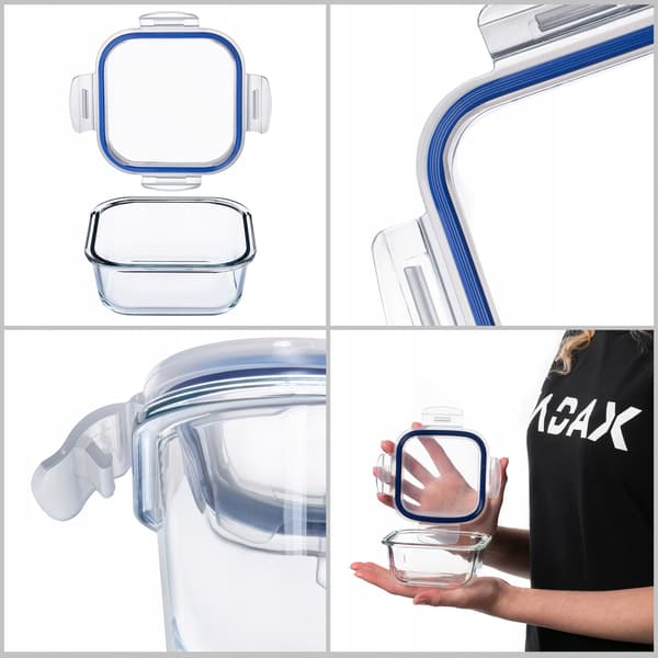 KADAX Glasmatbehållare 320ml Med Lock Matlåda