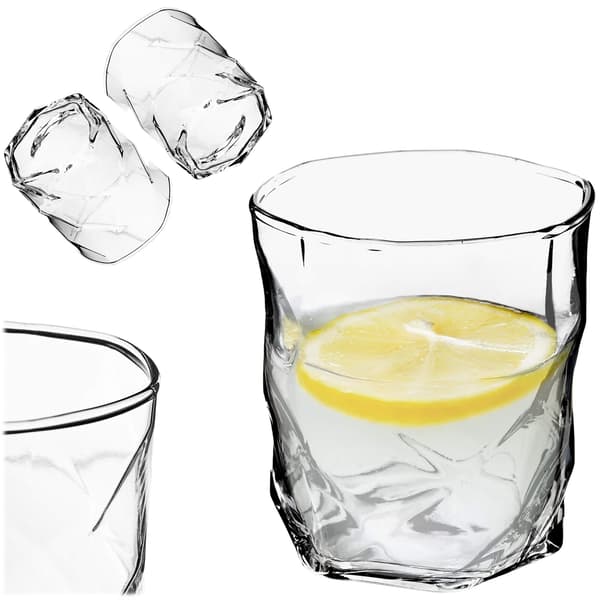 KADAX Glas för Whisky, Drycker, Juice, Vatten 330 ml Presentset med 2
