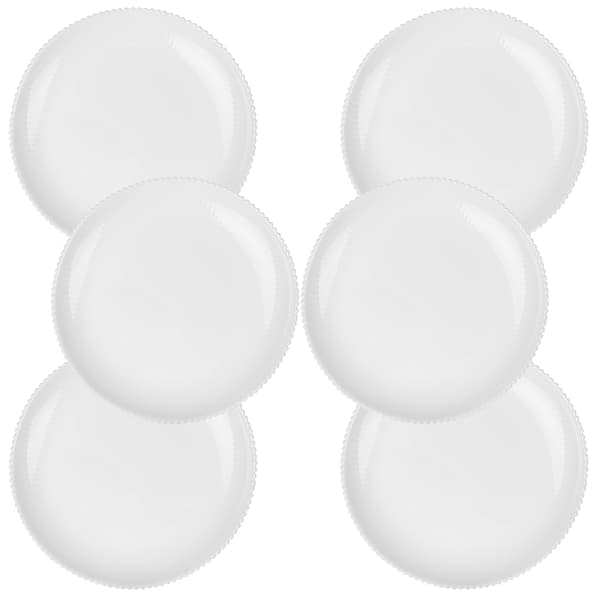 KADAX 6x Desserttallrikar 19 cm Kaktallrikar Räfflade Glastallrikar Små