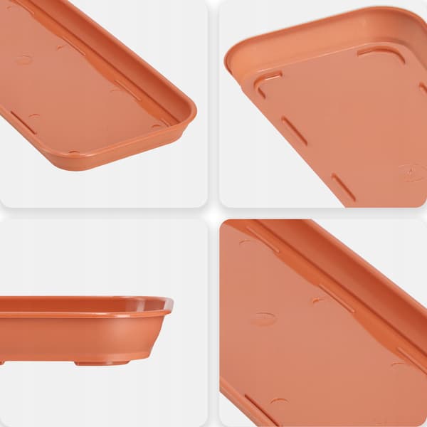 KADAX Blomkruksställ 80 cm Rektangulärt Plast Terrakottabricka