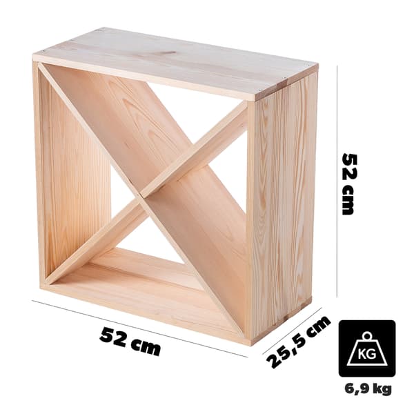 KADAX Vinställ Träställ 24 Flaskor Alkoholskåp Vardagsrum 52cm