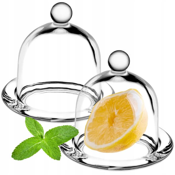 KADAX glasbeholder til citron med låg til citron og tomat 2 stk.