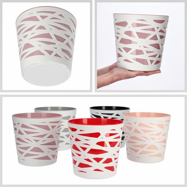 KADAX Urtepotte Plastik Lågindsats til Blomster og Planter 19 cm Pink