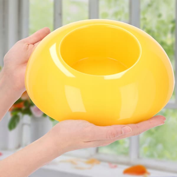KADAX Urtepotteskjuler til kompositioner, dekorationer, Ikebana-base, gul, 12 cm