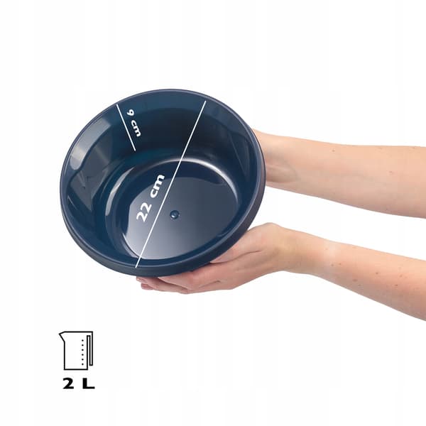 KADAX 2L Rund Universal Tvättbalja i Plast