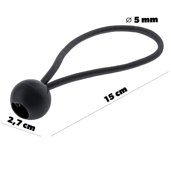 KADAX Elastinen Kumi Palloilla Setti Pressu Kumit Pressun Kiinnitys 15cm 25kpl