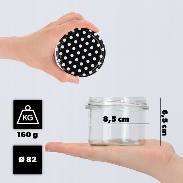 KADAX Tartu purkit 235ml 10kpl 82mm + kannet "Mustaherneet"