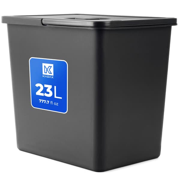 KADAX Jäteastia, suuri, 23 litraa, musta, kannella