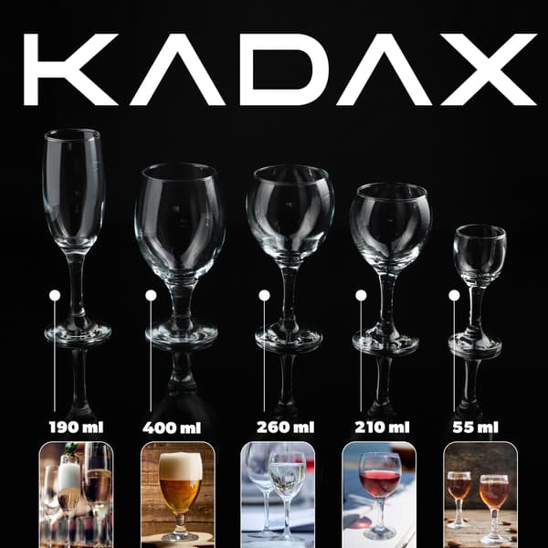 KADAX Ölmugg Glas 400ml Glasmuggar Set med 6 Presentset