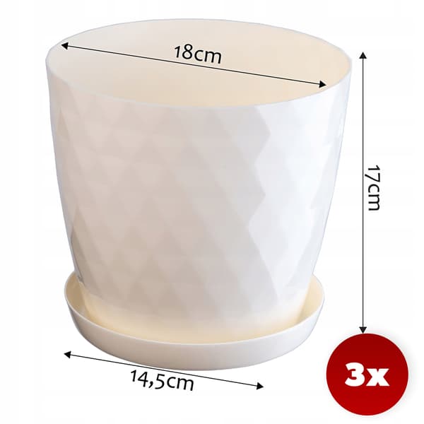 KADAX Blomkruka, Blomkruksskydd, 18 cm, Blomställ, Krämfärgad plast, 3 st.