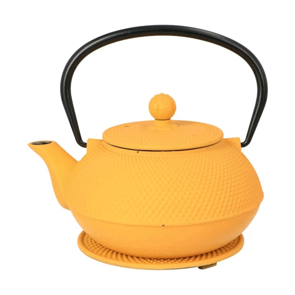 KADAX Urteteinfuser Støbejerns Tekande 850ml Kande + 2 Kopper Gul