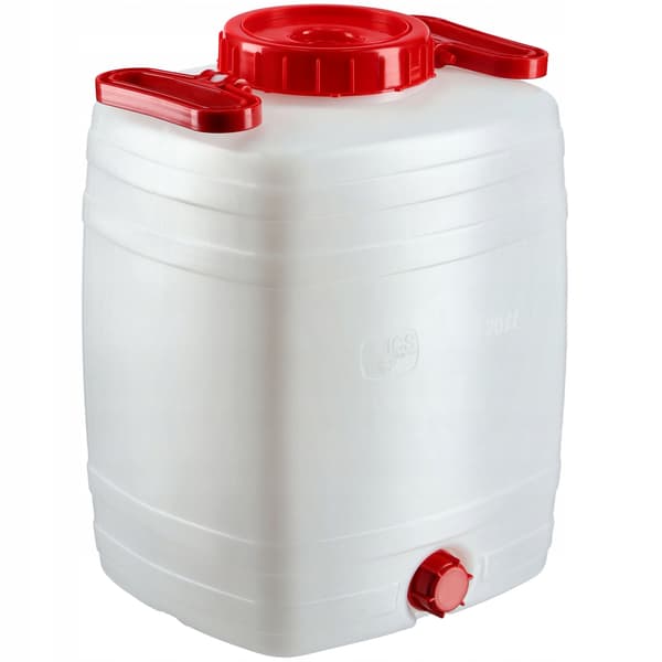 KADAX-behållare med kranbehållare för dricksvatten och drycker, 20 liter, certifikat