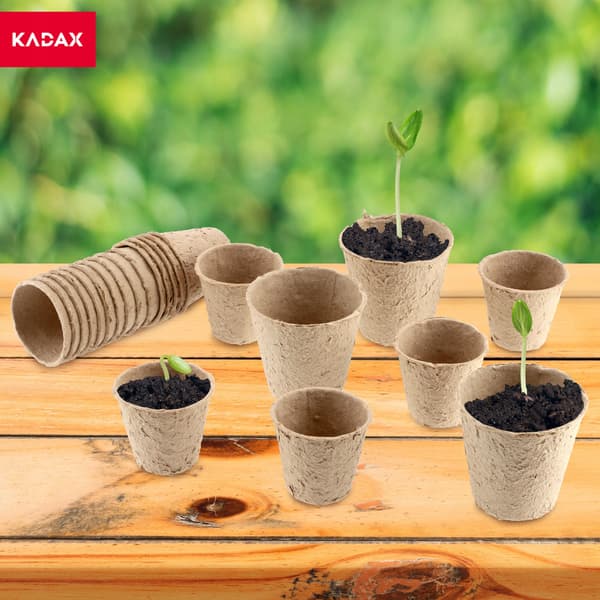 KADAX Bionedbrydelige tørvepotter til kimplanter 6,7x6 cm 60 stk.