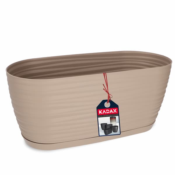 KADAX Urtepotte 27cm Oval Urtepotte Plastik Beige