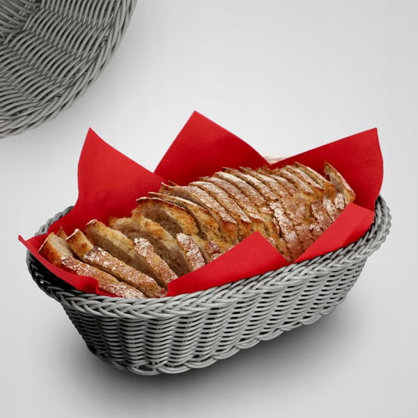 KADAX Korg för frukt, grönsaker, bröd, bestick, bord, korg, grå oval