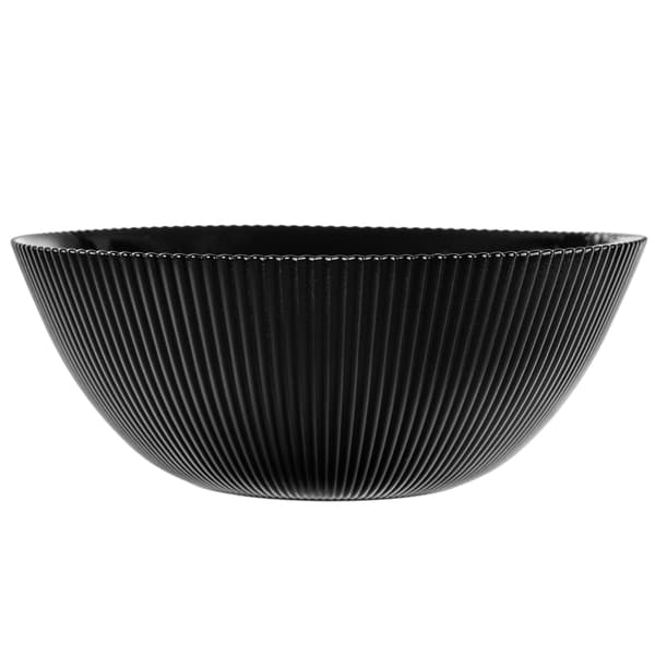 KADAX salatskål 20 cm glas til suppe, snacks, forretter, sort, rillet