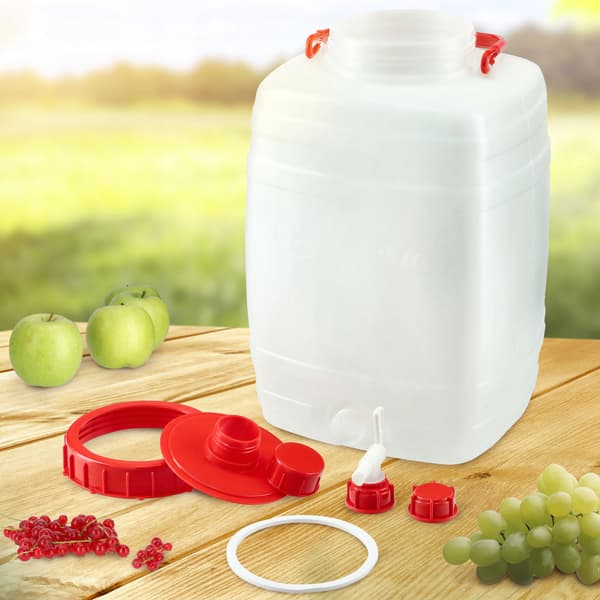 KADAX-behållare med kranbehållare för dricksvatten och drycker 15 liter, certifikat