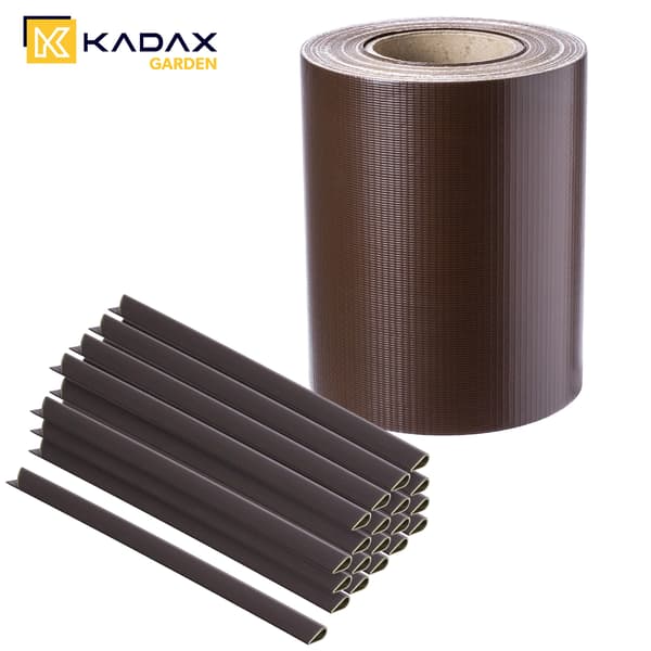KADAX Hegnsafdækningstape til hegnspaneler, Hegn, UV-beskyttelse, 20 klips, 19x35M