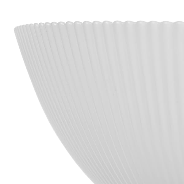 KADAX Salladsskål 15 cm Glas För Soppsnacks Vit Räfflad Set med 6