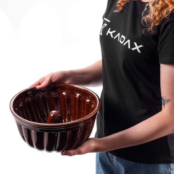 KADAX Kakform med skorstenshylsa Bakform i stengods 27 cm 5 l