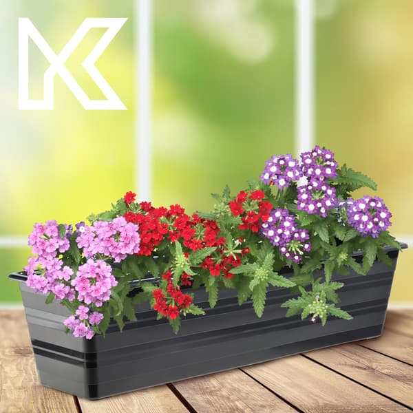 KADAX Balkonkasse 60 cm Urtepotte Urtepotte Balkon Antracit