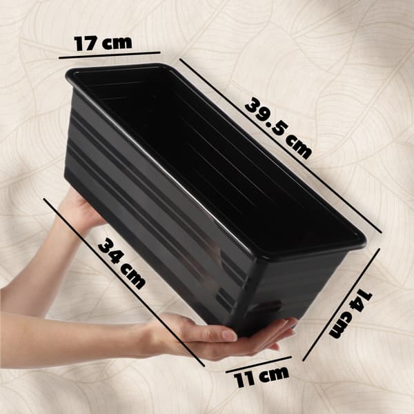 KADAX Balkonkasse 40 cm Urtepotte Urtepotte Balkon Antracit