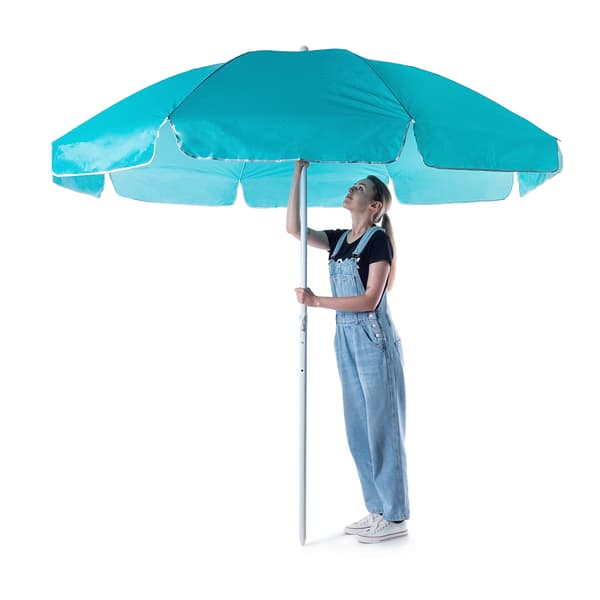 KADAX Haveparasol til Balkon Terrasse 220 cm Stor Strand Foldbar + Overtræk