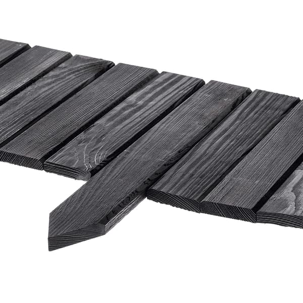 KADAX Palisade Havekant Træhegn, Indslået, Grå 20x116