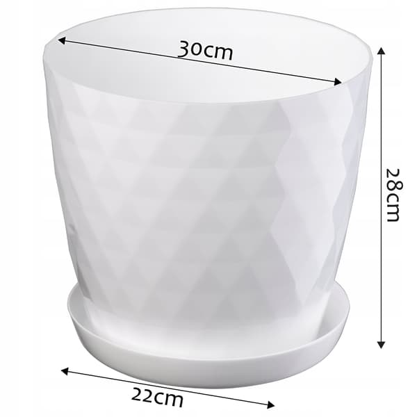 KADAX Plastblomkruka med stativ Blomkrukasskydd 30cm Vit Kadax