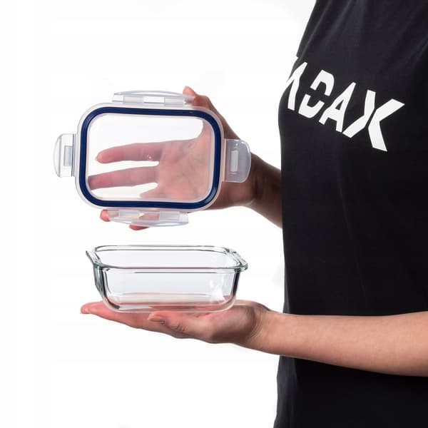 KADAX Glasmatbehållare 370ml Med Lock Matlåda