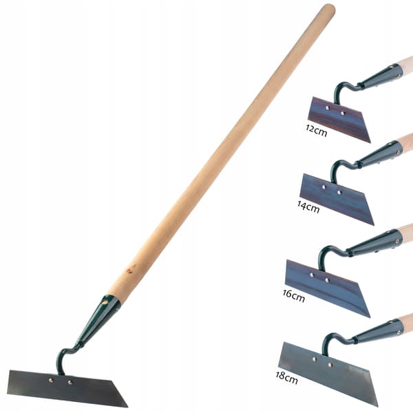 KADAX Trädgårdshacka för ogräsrensning 18 cm Grävmaskin 120 cm