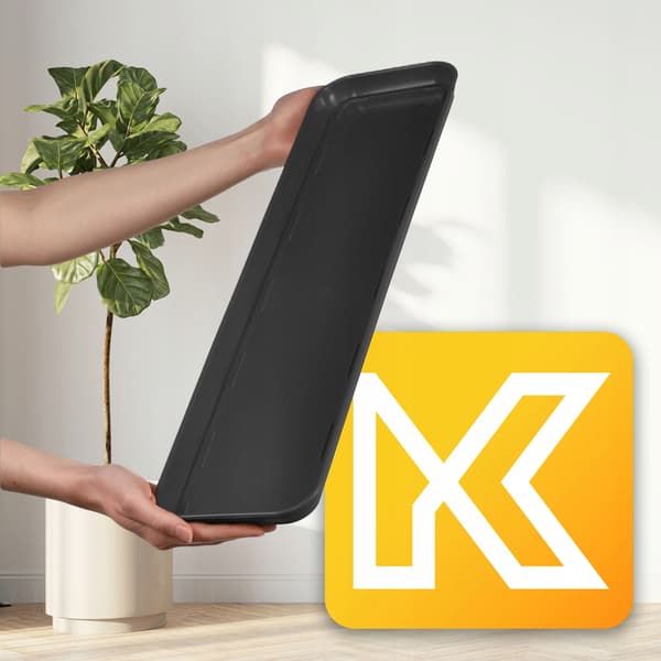 KADAX Urtepottestativ 60 cm Rektangulær Plastikbakke Antracit