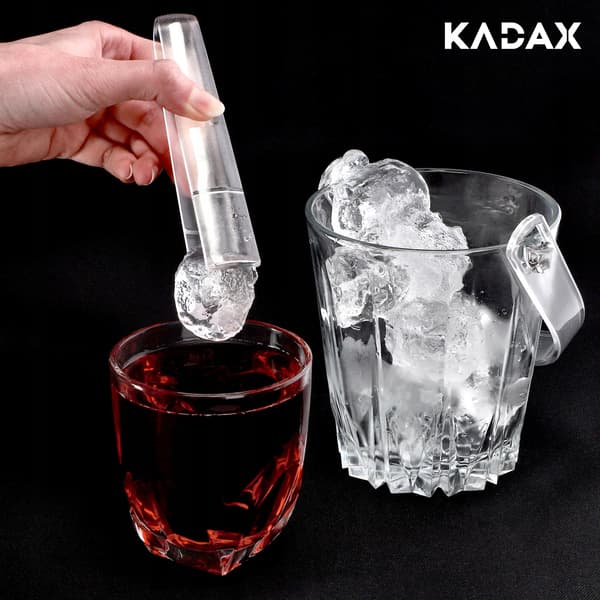 KADAX Jääämpäri Lasipurkki Pihdeillä Jääpihdit 800ml 0.8L