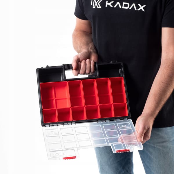 KADAX Verkstadsorganisator 18 lådor Set med 3 garageboxar