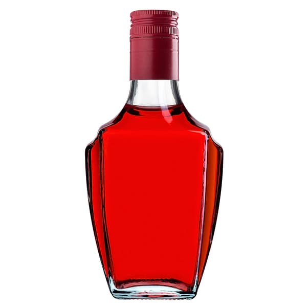 KADAX lasipullo tinktuuralle 250ml pitkällä punaisella korkilla 50kpl.