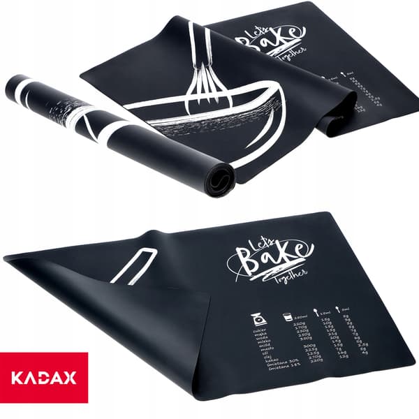 KADAX Silikone Bagemåtte 50x40cm Stor Skridsikker Måtte