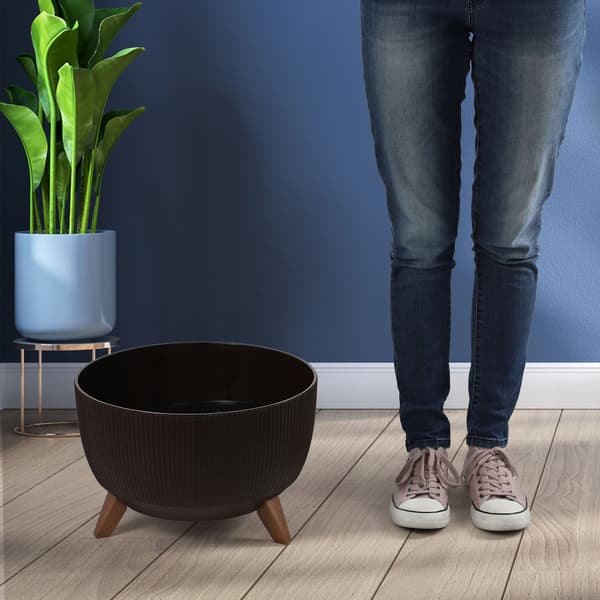 KADAX Urtepotte Havepotte med Ben til Blomster Stor Rund Indsatsskål 40 cm