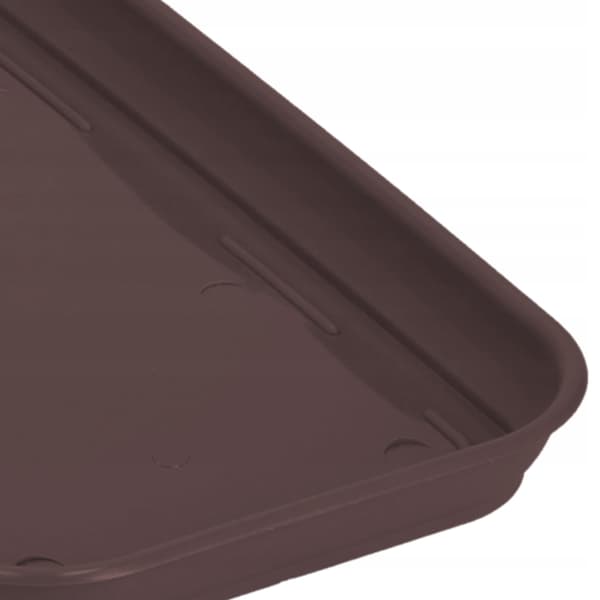 KADAX Urtepottestativ 60 cm Rektangulær Plastikbakke Brun