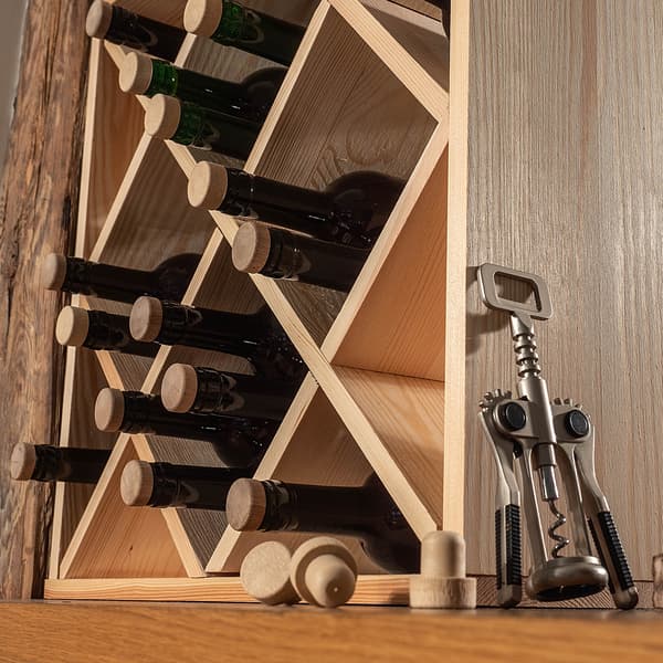 KADAX Vinställ Träställ 24 Flaskor Alkoholskåp Vardagsrum 52cm
