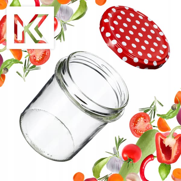 KADAX 50x Jar 350 ml Jam Honey Meat Caps Fi82
