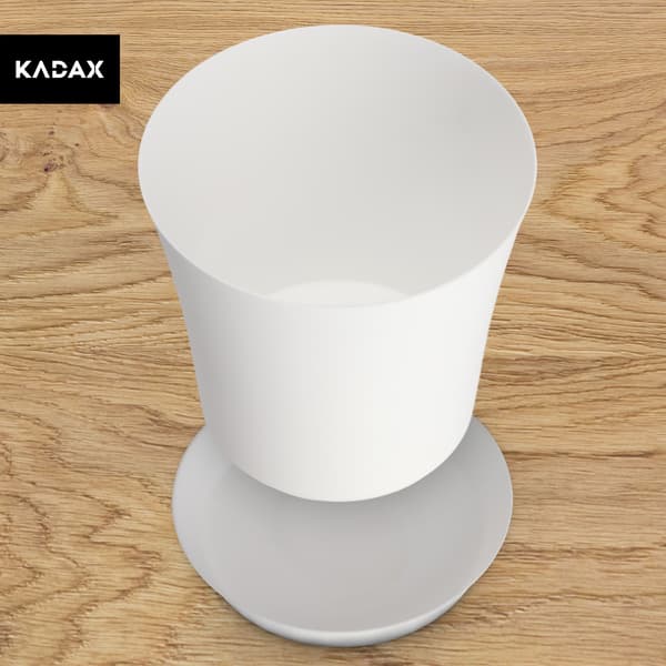 KADAX Blomkruka med blomställning, lock, rund skål, 11 cm, vit