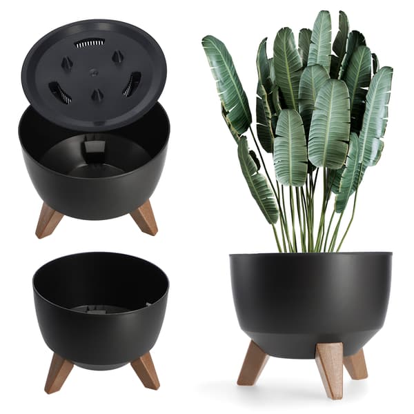 KADAX Blomkruka 24 cm Lock + Insatsben Blomställ Svart